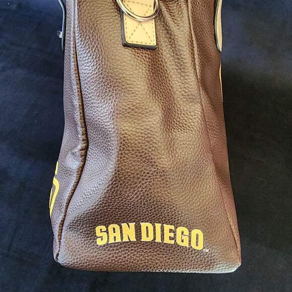 Womens San Diego Padres Brown Shoulder Hand Bag Purse MLB Genuine Merchandise - Picture 8 of 15